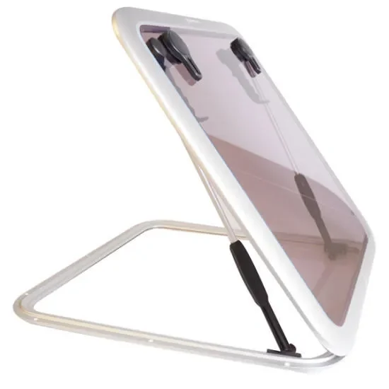 1852 Marineluke, niedriges/mittleres Profil aus eloxiertem Aluminium. – Mehr Größen!