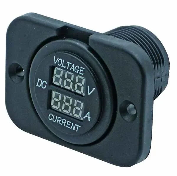 1852-Panel mit Volt- und Amperemeter 6–30 VDC 0–10 A