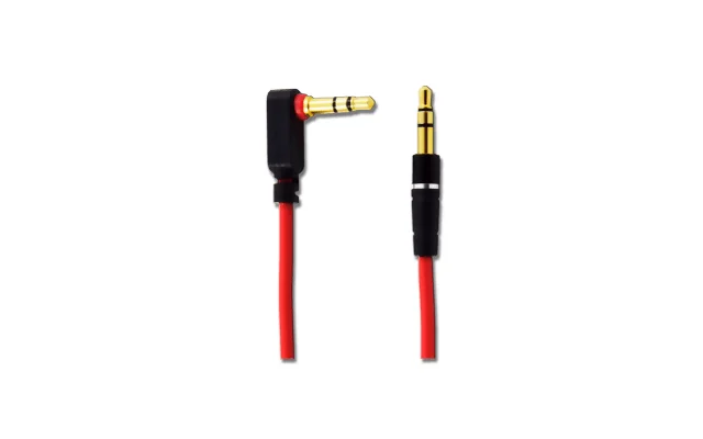 2GO AUX 3,5 mm Audiokabel / Klinkenkabel mit 90° Winkelstecker Rot 150 cm