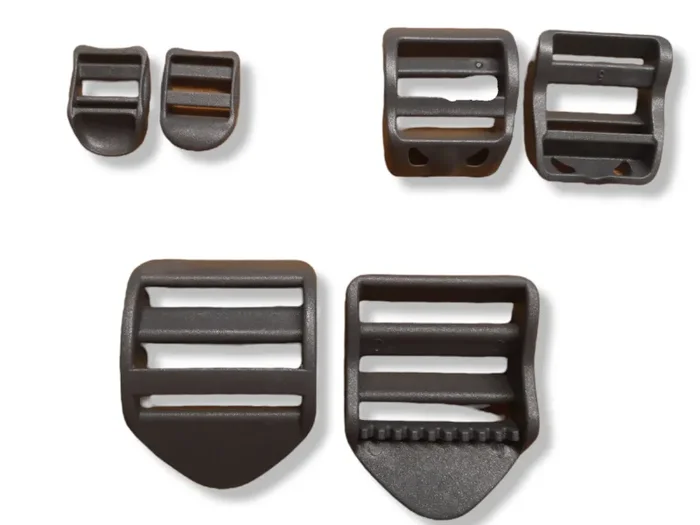 2x Ladder Lock Leiterschließe Textilgurte Rucksack grau 16-38mm NEU