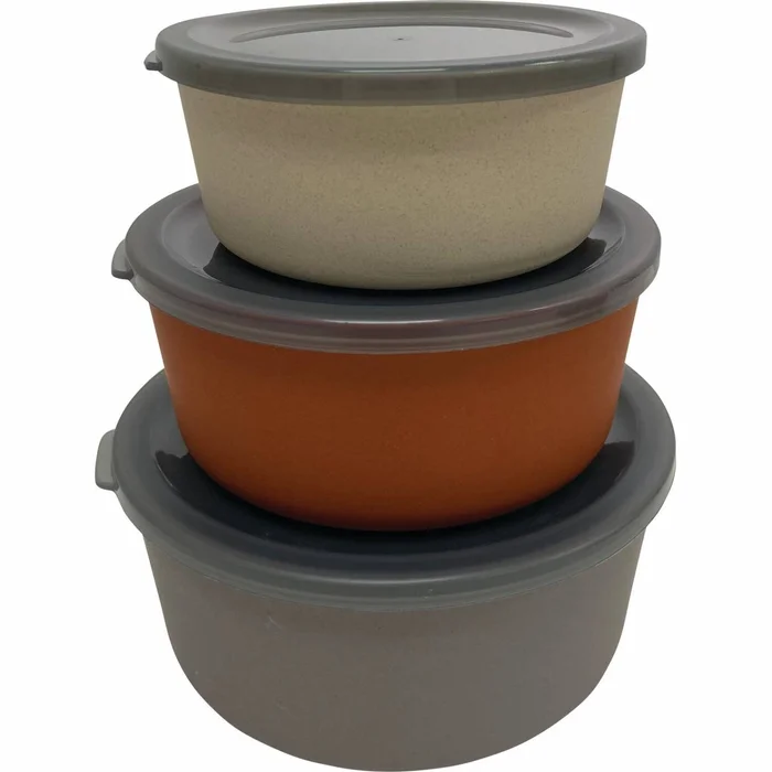 3er-Set Lebensmitteldosen aus Bambusfaser INCASA
