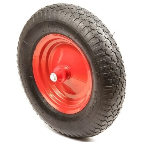 4.00-8 Schubkarrenrad – Luftreifen und Stahlfelge – 195 kg Tragfähigkeit – 20 mm Achsloch/Nabendurchmesser – inkl. Kugellager