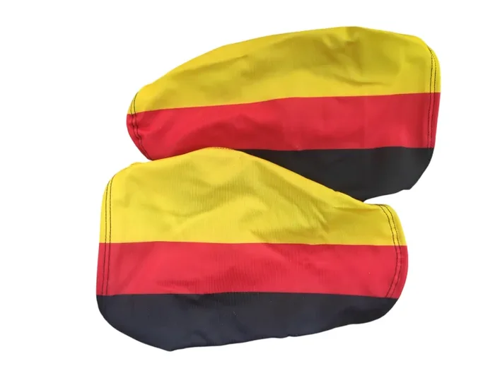 4 x Autofahne Aussenspiegelfahne Außenspiegel Flagge Fussball Deutschland Auto Im Angebot, keine Steuern