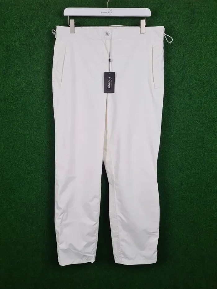 ABACUS Naim Regen Golfhose – Damen (Weiß, L 40-42, 100% Polyester)