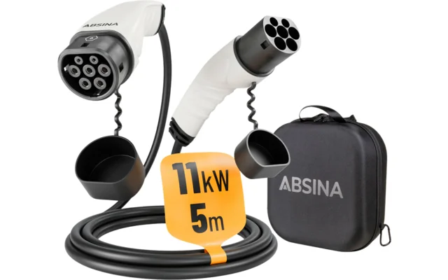 Absina Ladekabel Typ 2 Mode 3 für Elektroautos