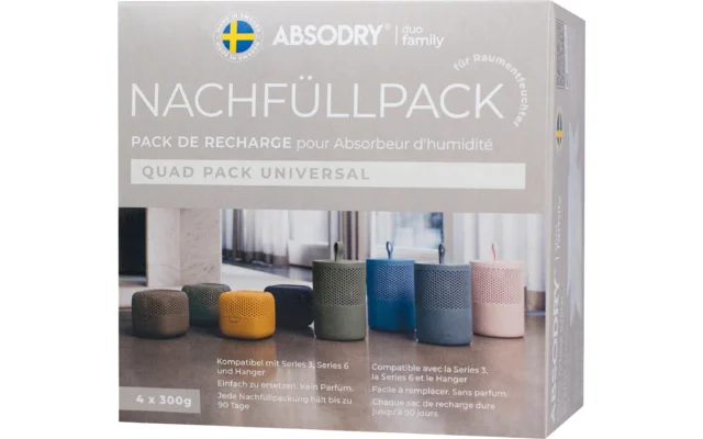 Absodry Duo Family Nachfüllpackung für Series 3 mit 4 x 300 g