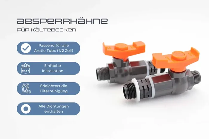 Absperrhähne – 1/2 Zoll – 2er Set