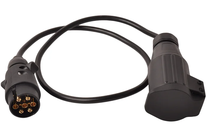 Adapterkabel 7-adrig mit 1x 7-poligem Stecker & 1x 13-poliger Buchse – 80 cm