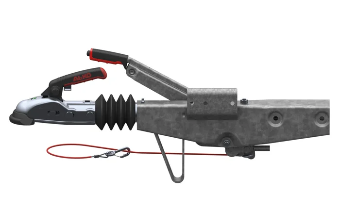 AL-KO Auflaufeinrichtung für Anhänger 60S/2 – 750 kg maximales Zuggewicht – Quadrat 70 mm – Auflaufbremse inklusive Stützradhalterung
