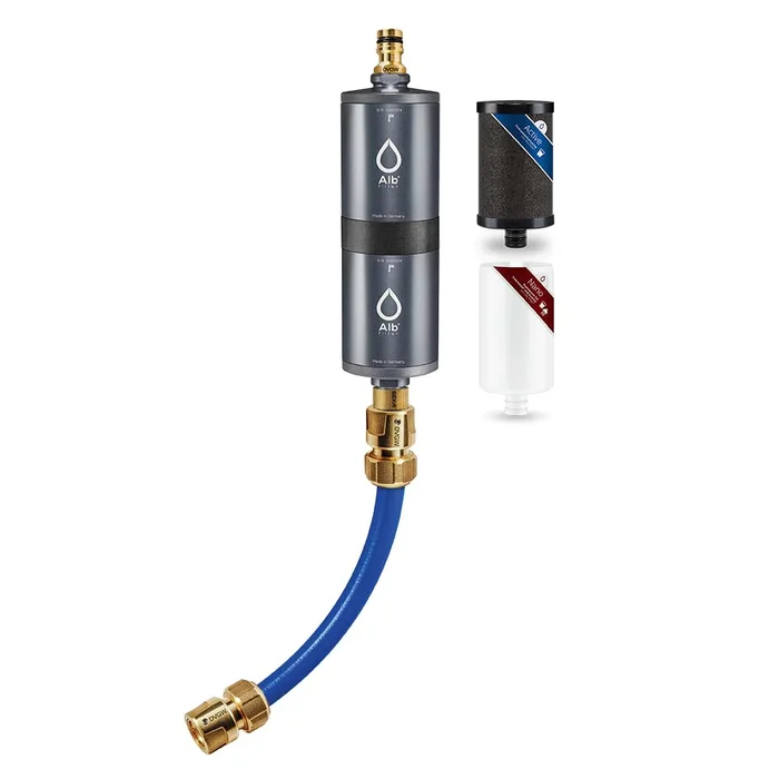 Alb Filter Fusion Active+Nano Trinkwasserfilter – Mobil mit Koffer, titan