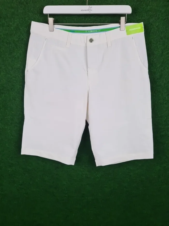 ALBERTO Golfshorts – Herren (Weiß, 52, 3xDry Cooler, modern fit)