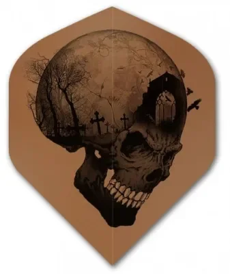 Alchemy Dart Flights – No2 – Std – Kupfer – Headstone Skull