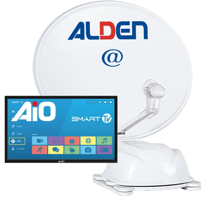 Alden Sat-Anlage AS2 60 Ultrawhite inkl. TV A.I.O. Smart 24 Zoll