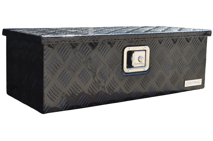 Aluminium-Traubenblech Deichselbox/Werkzeugkasten 765x330x245 mm – inklusive integriertem Schloss – 2,5 mm dickes Material