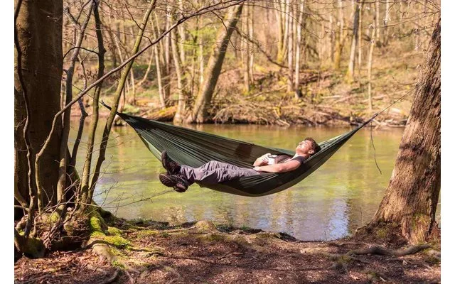 Amazonas Hängematte Silk Traveller Thermo grün