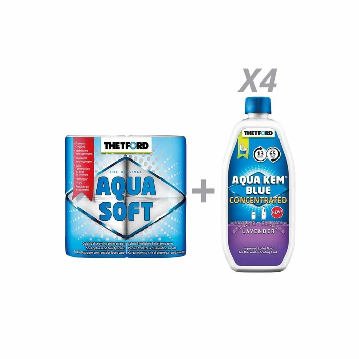 Angebotspack für Wohnmobil 4 x Aqua Kem Blue Lavander Konzentrat THETFORD