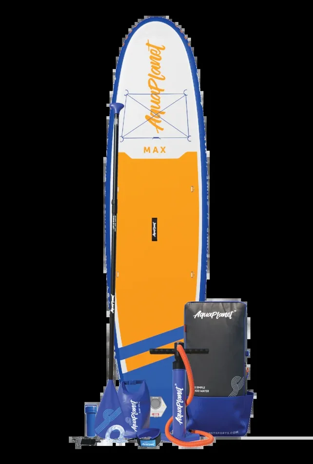 Aquaplanet MAX 10’6″ aufblasbares Paddle-Board-Paket – Orange