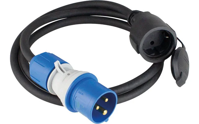 AS-Schwabe Powerlight CEE Adapterleitung / Schutzkontakt-Kupplung 1,5 m