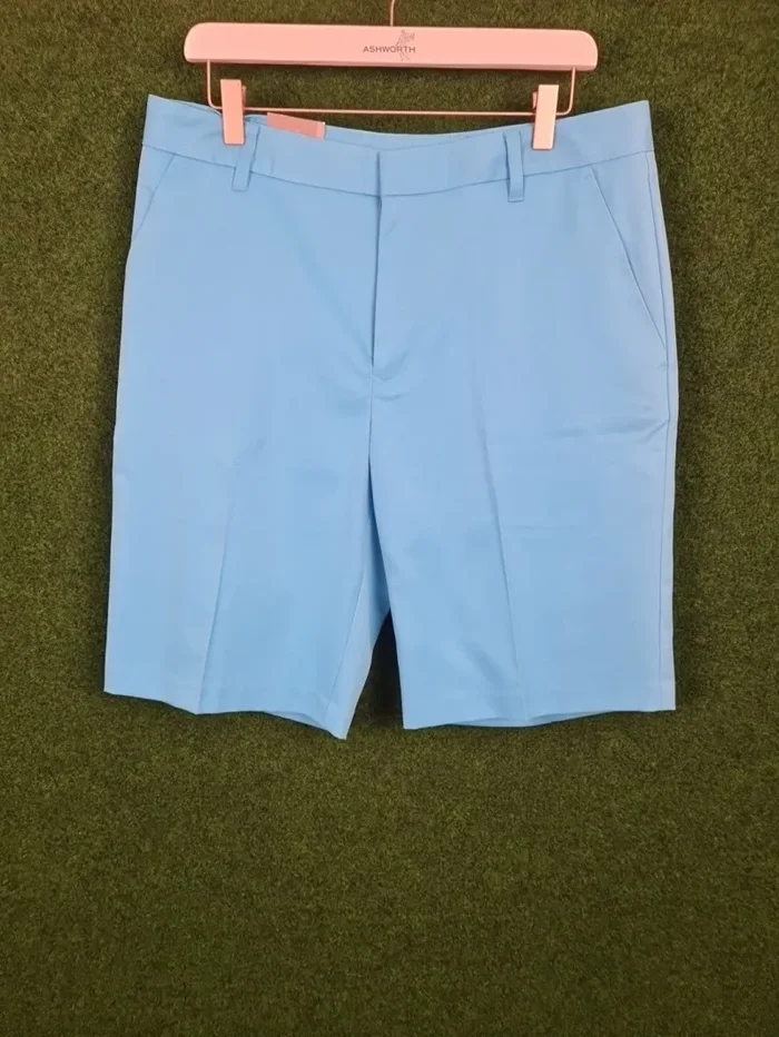 ASHWORTH Golfshorts / Bermuda / kurze Hose – Damen (Blau, W 32, 100 % Polyester)