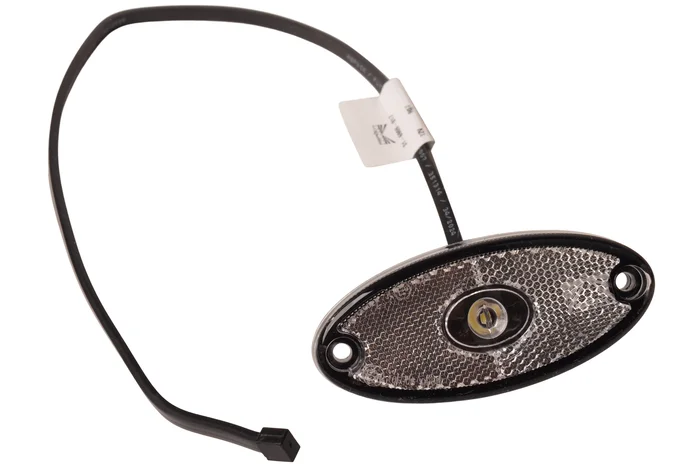 Aspock Flatpoint 2 – 12V weiße Begrenzungsleuchte – Steckeranschluss 50 cm DC-Kabel – LED