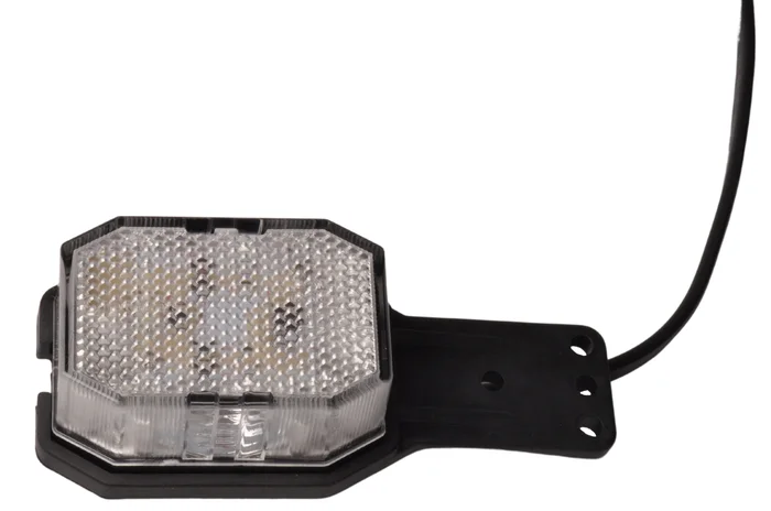 Aspöck Flexipoint LED links- Begrenzungsleuchte rot/weiß auf kleinem Gummihalter mit 0,5m Kabel