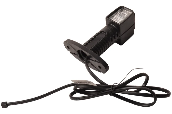 Aspock Superpoint 4 kurz Begrenzungsleuchte – rechts – weiß/rot/orange – LED – 100 cm Flachkabel – gerader Halter