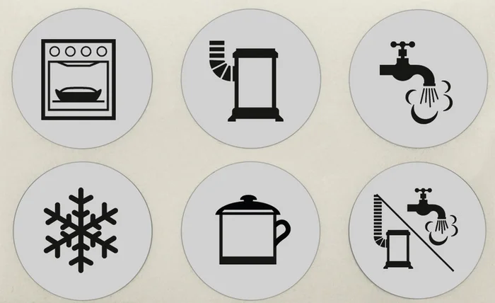 Aufkleber Gasverteilerblock – 6-fach