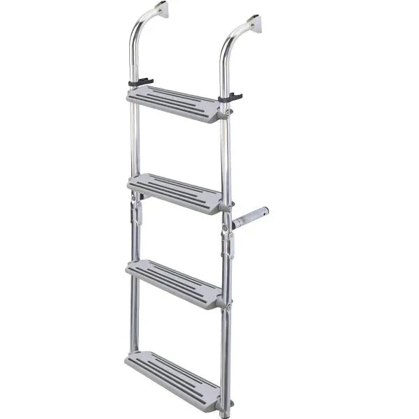 Badeleiter aus Edelstahl 4 Stufen 2 + 2