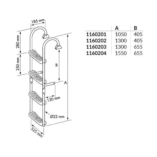 Badeleiter Edelstahl 6 Stufen 3 + 3 Nouva Rade 1335×620