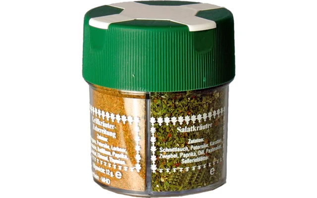 BasicNature Grillgewürzstreuer 4 in 1 mit Kräuter Provence / Grillkräuter / Salatgewürz / Virginia Mischung