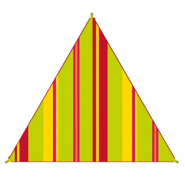 Bent Sonnensegel Zip Canvas Caribbean stripe lime punch