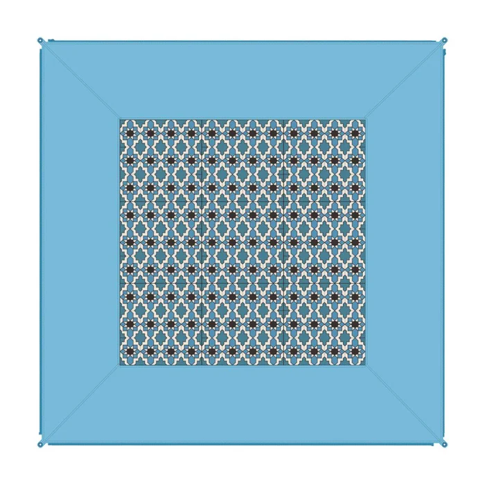 Bent Teppich Carpet Caribbean, blau