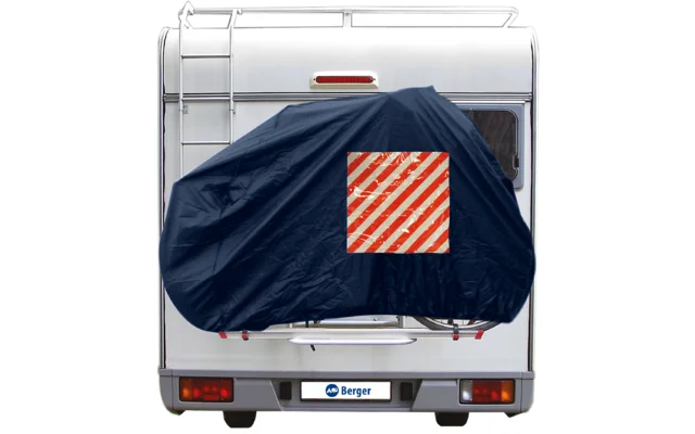 Berger Fahrradschutzhülle Heck mit Fenster für Warntafel