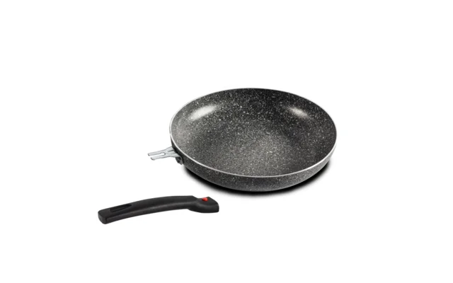 Berger Pfanne Stone Rock 2-tlg. mit abnehmbarem Griff und Antihaftbeschichtung