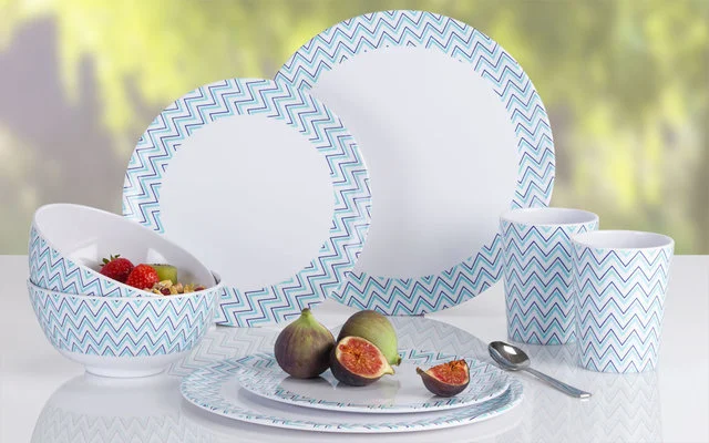 Berger ZigZag Melamin Geschirr-Set 8-tlg.