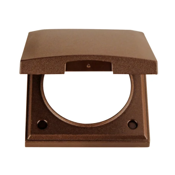 Berker Integro Flow Rahmen mit Klappdeckel, braun matt