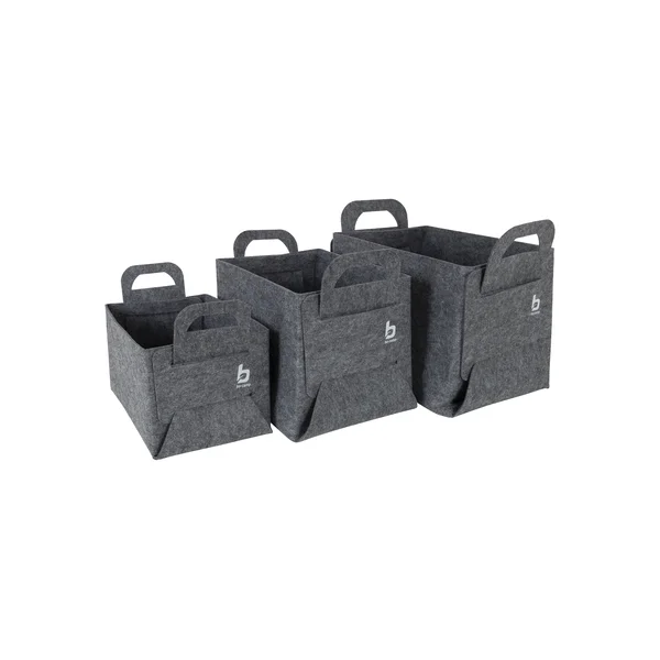 Bo-Camp Korb Set Filz Barnsbury 3 Stück Farbe grau