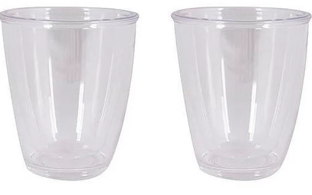 Bo-Camp Thermoglas doppelwandig 2 Stück 340 ml transparent