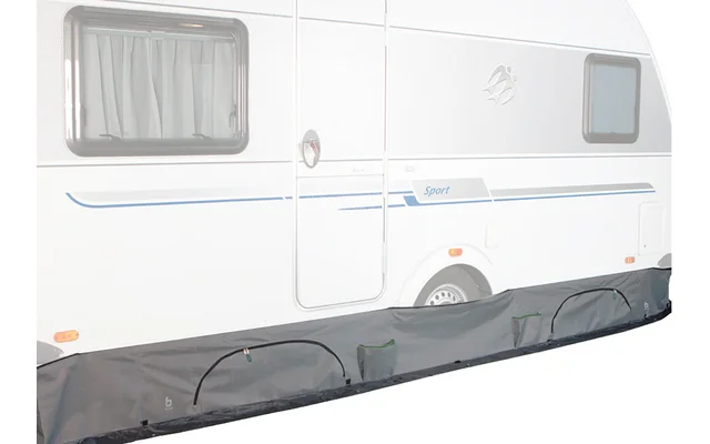 Bo-Camp Universal Deluxe Wohnwagenvorzelt Bodenschürze mit Staufach 400 bis 600 cm
