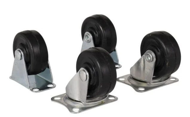 Bock- und Lenkrollensatz 40 mm – Gesamthöhe 50 mm