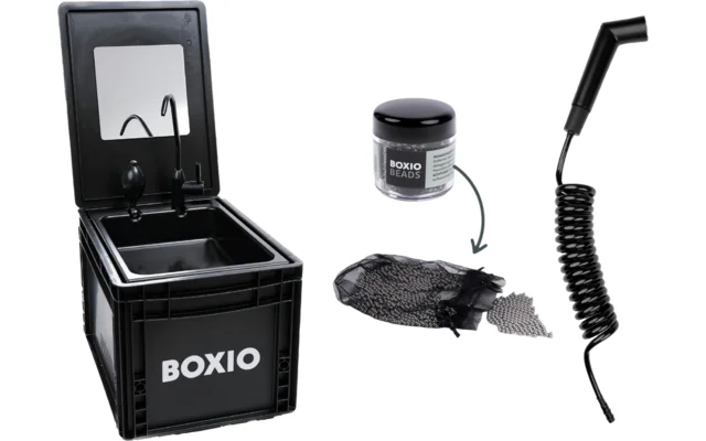 Boxio Wash Plus Mobiles Waschbecken Starter Set bestehend aus Boxio Wash / Shower / Beads / Mirror