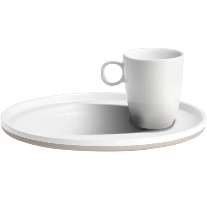 Brunner Espressoset Odette, weiß/grau