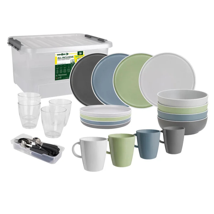 Brunner Geschirrset All Inclusive Dolomit, 36-teilig