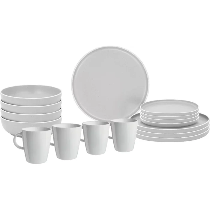 Brunner Geschirrset Dolomit Lunchbox 16-teilig, weiß