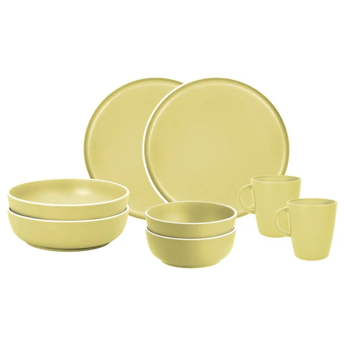 Brunner Geschirrset Tête-à-Tête Dolomit 8-tlg., gelb