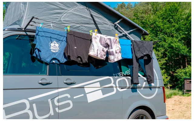 BusBoxx Wäscheleine für Kederschiene VW T5 / T6 / T6.1