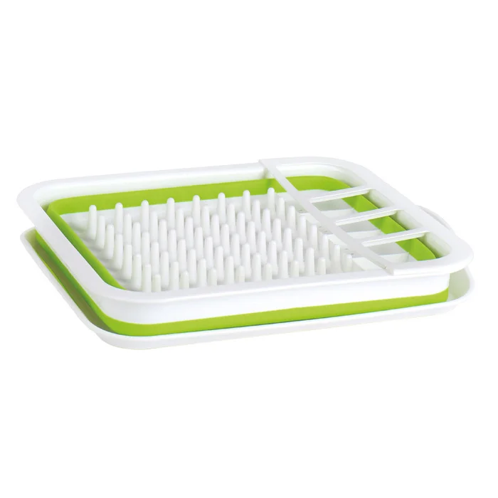 Camp4 Geschirrtrockner faltbar mit Abtropfschale, grün/weiß