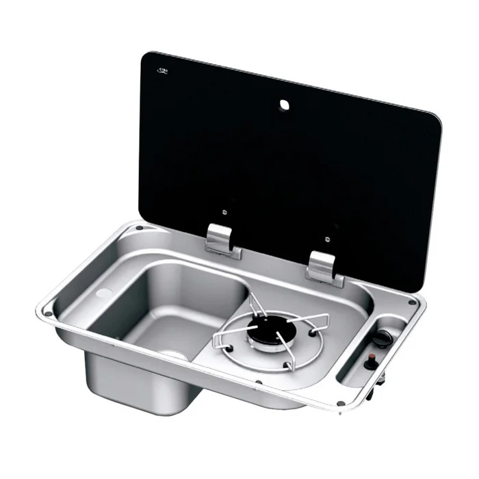 Can Kocher-Spülenkombination FL1324, 53 x 34 cm – Spülbecken links