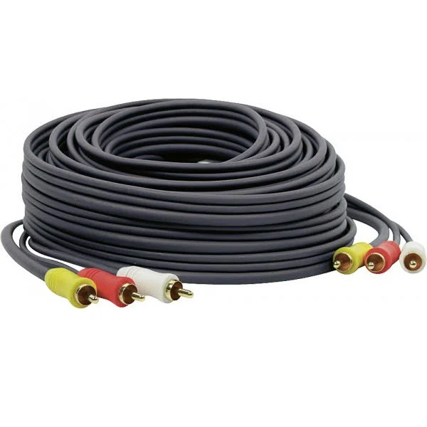 Caratec Cinch Audio-/ Videoleitung, 3 mtr.