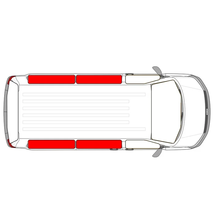 Carbest Isoflex Thermomatten Wohnraum 4-tlg. VW T4 ab 90, kurzer RS Klimahimmel